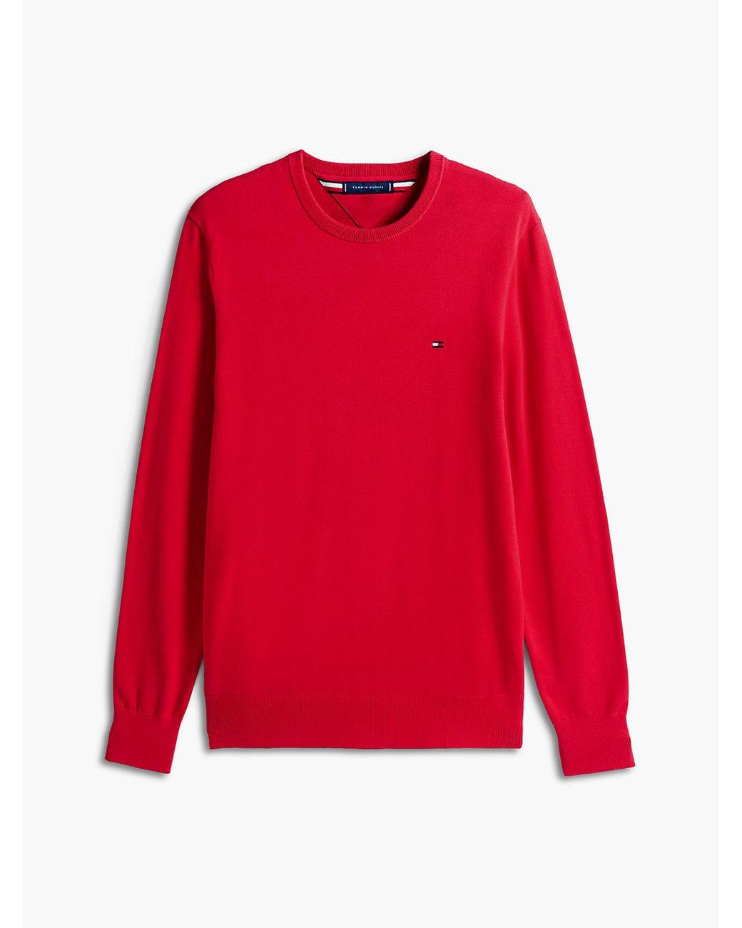 Tommy Hilfiger Red Flag Crew Neck Jumper for men