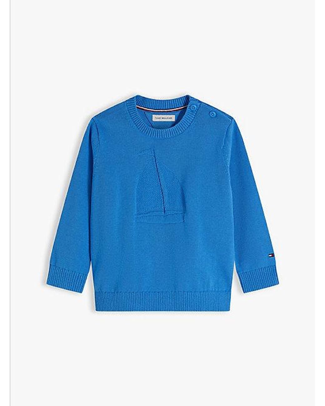 Tommy Hilfiger Blue Essential Intarsia Jumper
