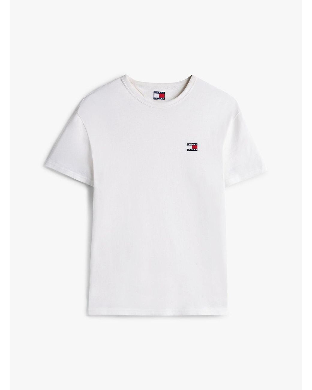 Tommy Hilfiger White Tommy Flag Crew Neck T-shirt for men