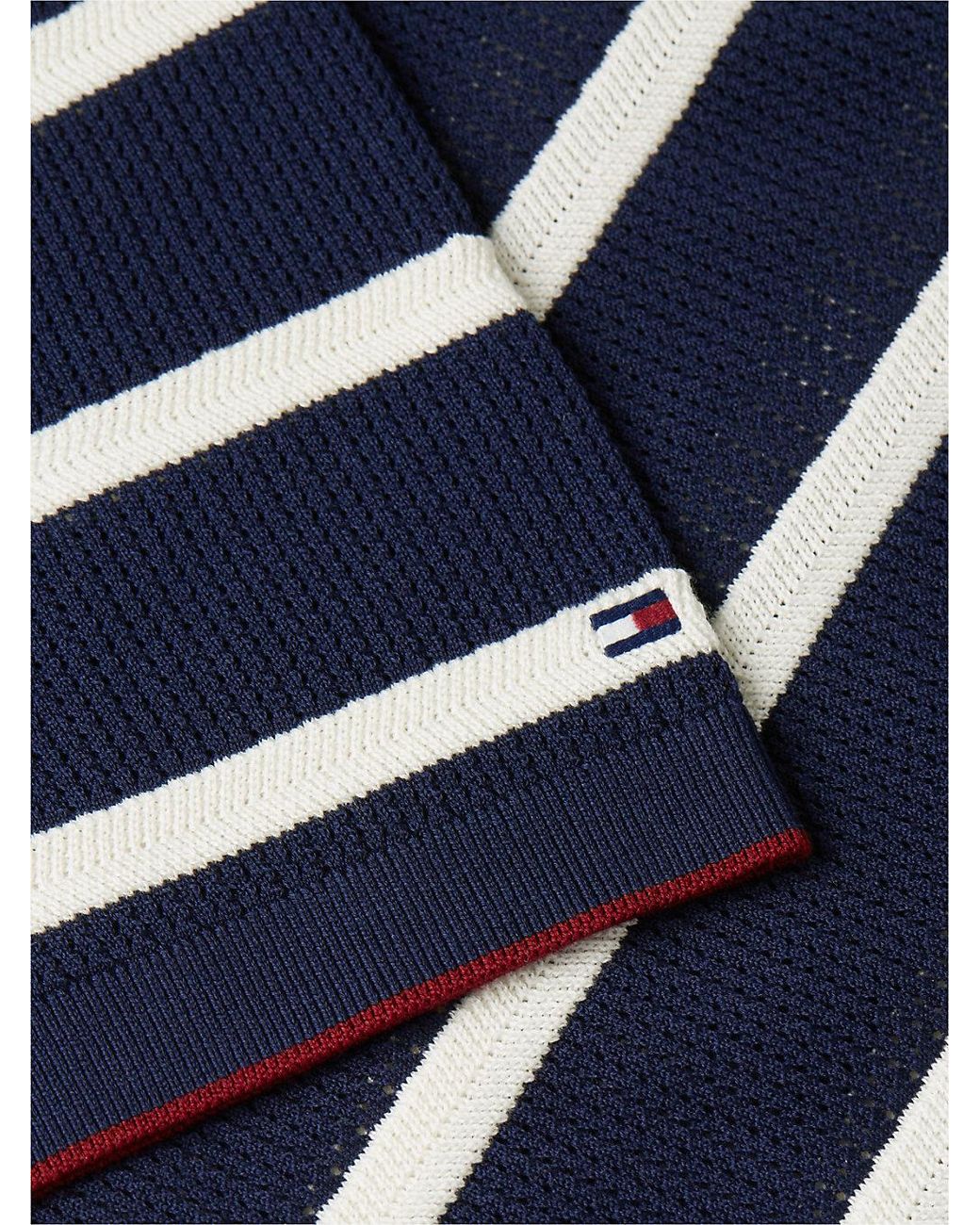 Tommy Hilfiger Red New York Label Breton Stripe Knit Relaxed T-shirt for men