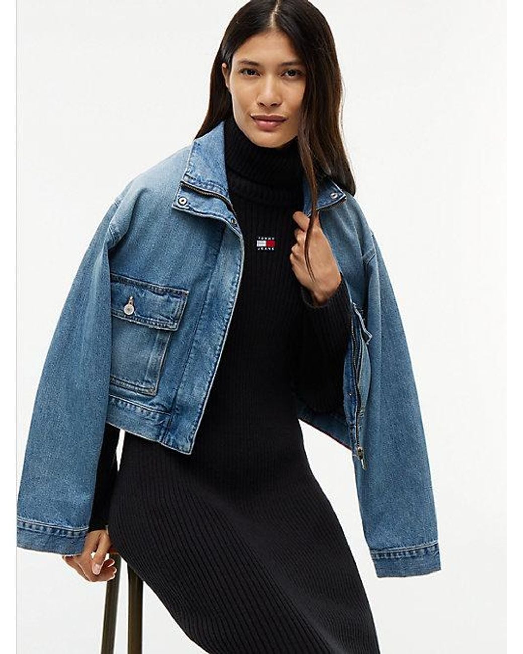 Tommy Hilfiger Black Tommy Jeans Tommy Badge Oversized Midi Jumper Dress