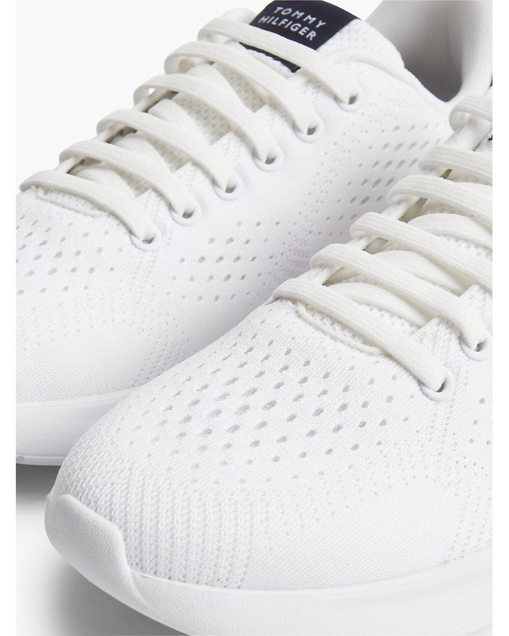 Tommy Hilfiger White Lightweight Jacquard Knit Trainers for men