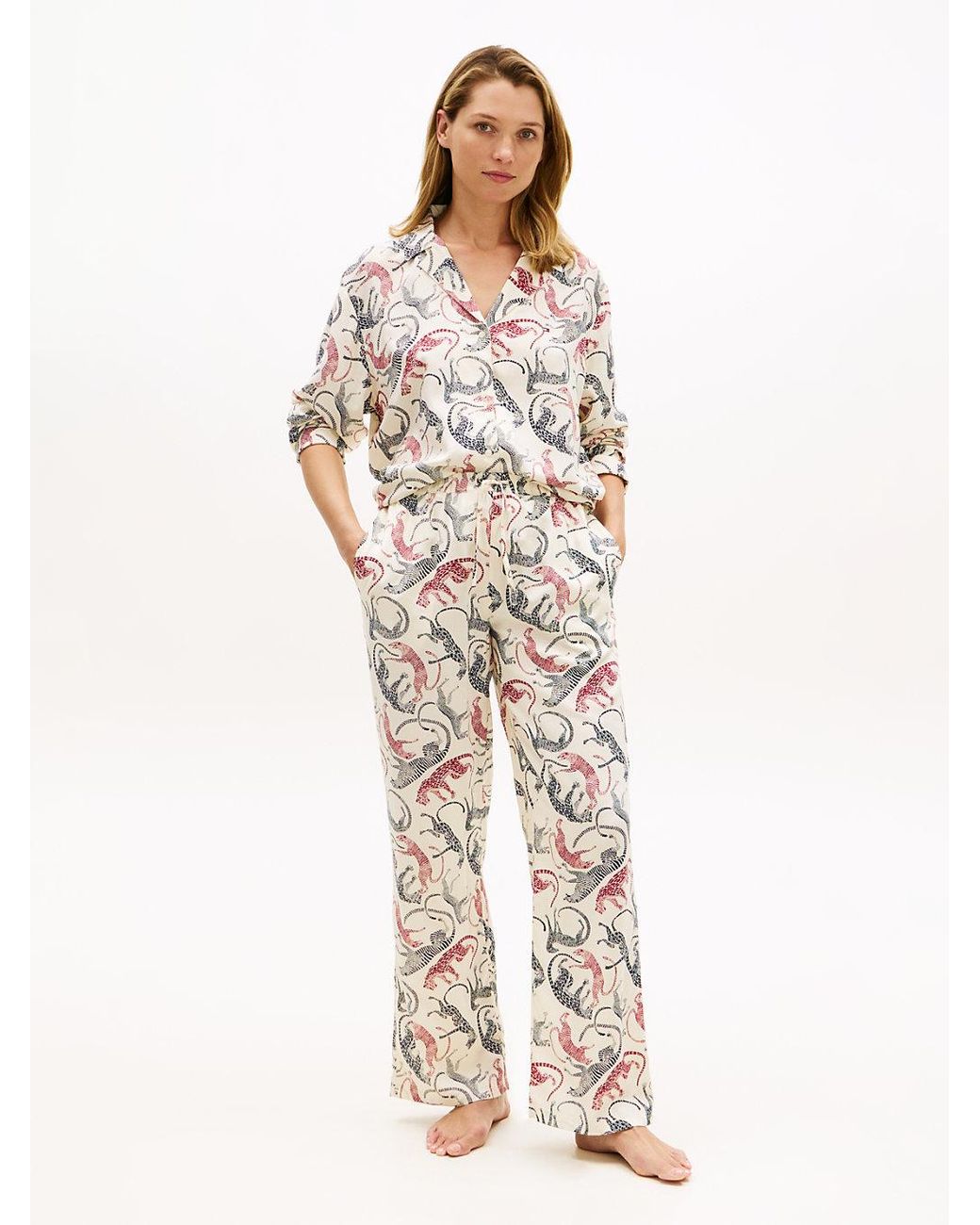 Tommy Hilfiger White Essential Relaxed Drawstring Pyjama Bottoms