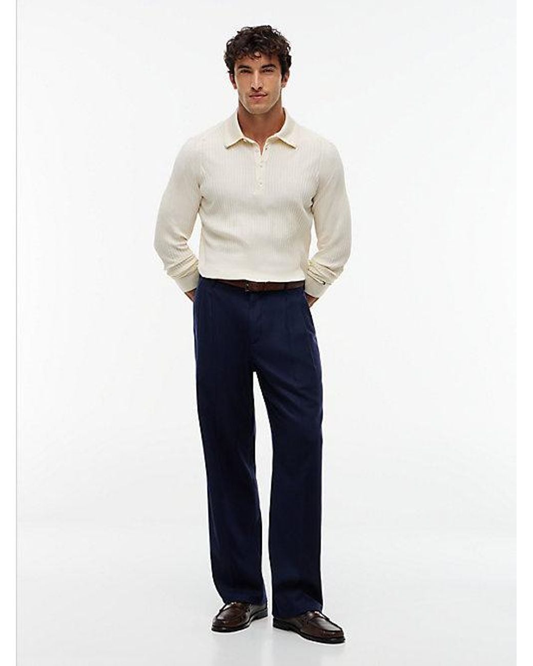 Tommy Hilfiger White New York Label Performance Polo Jumper for men