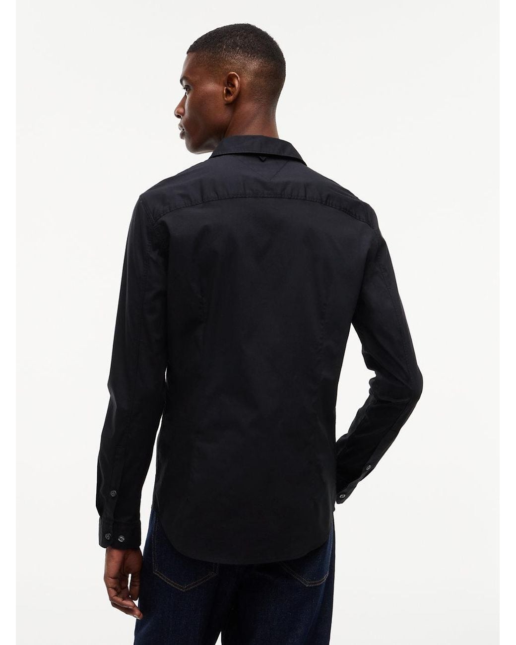 Tommy Hilfiger Black Slim Fit Poplin Shirt for men