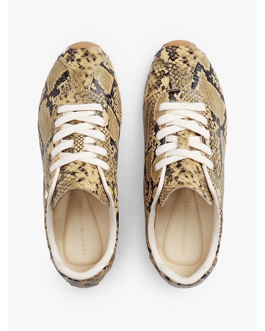 Tommy Hilfiger Natural Print Leather Trainers