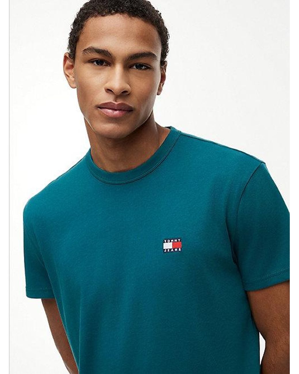 Tommy Hilfiger Blue Tommy Flag Crew Neck T-Shirt for men