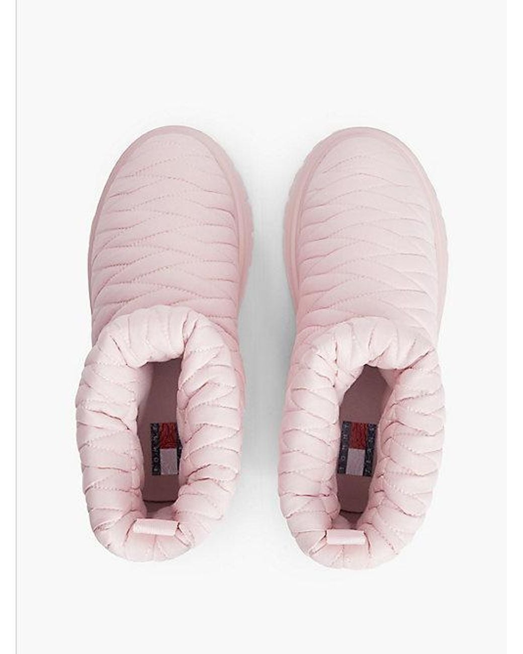 Tommy Hilfiger Pink Tommy Jeans Warm Lined Quilted Snow Boots