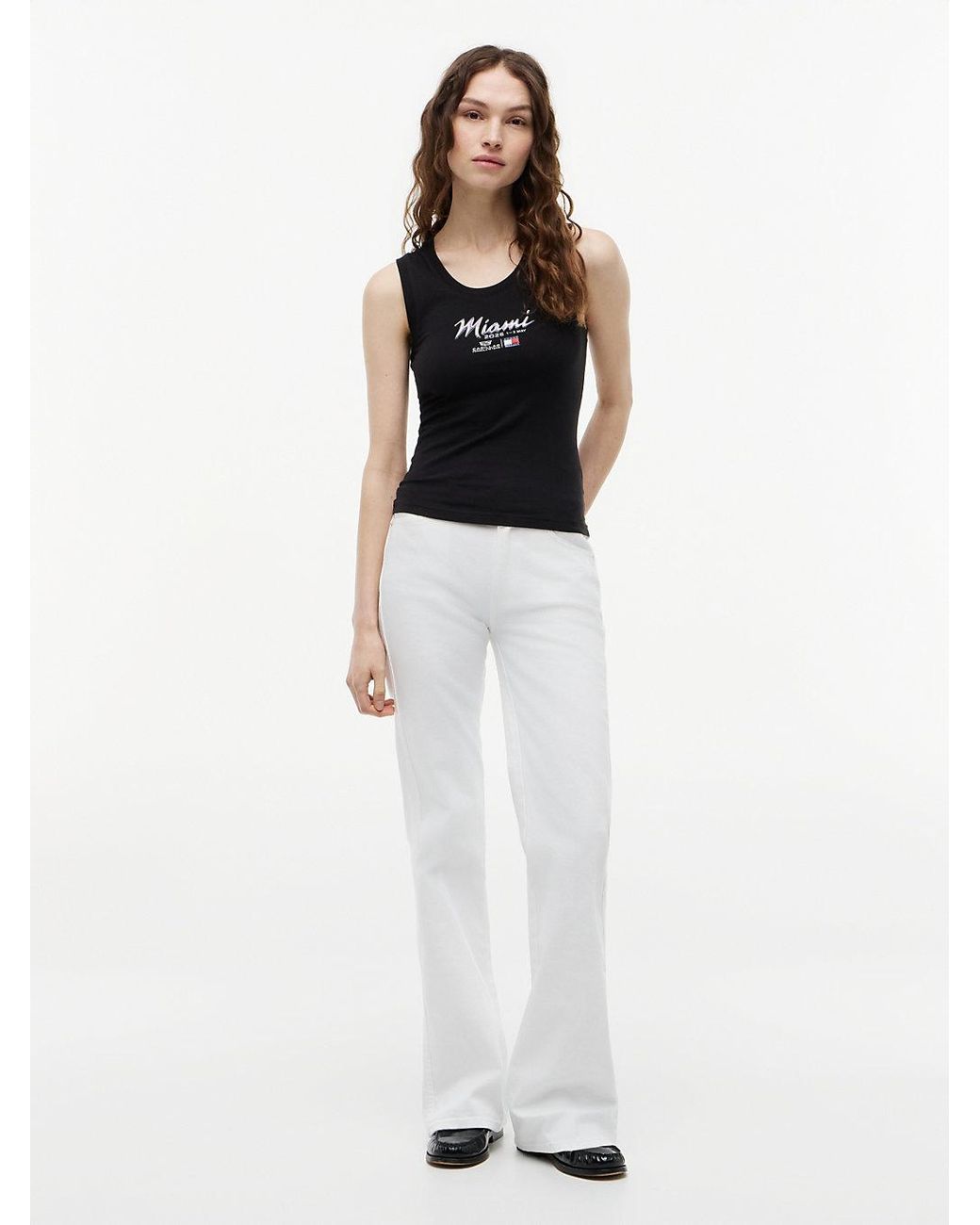 Tommy Hilfiger White Th X Cadillac Formula 1 Team Miami Tank Top
