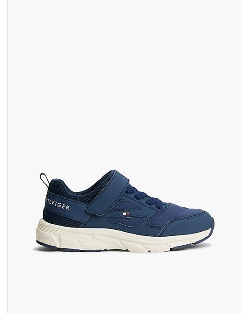 Tommy Hilfiger Blue Tonal Hook And Loop Ripstop Trainers