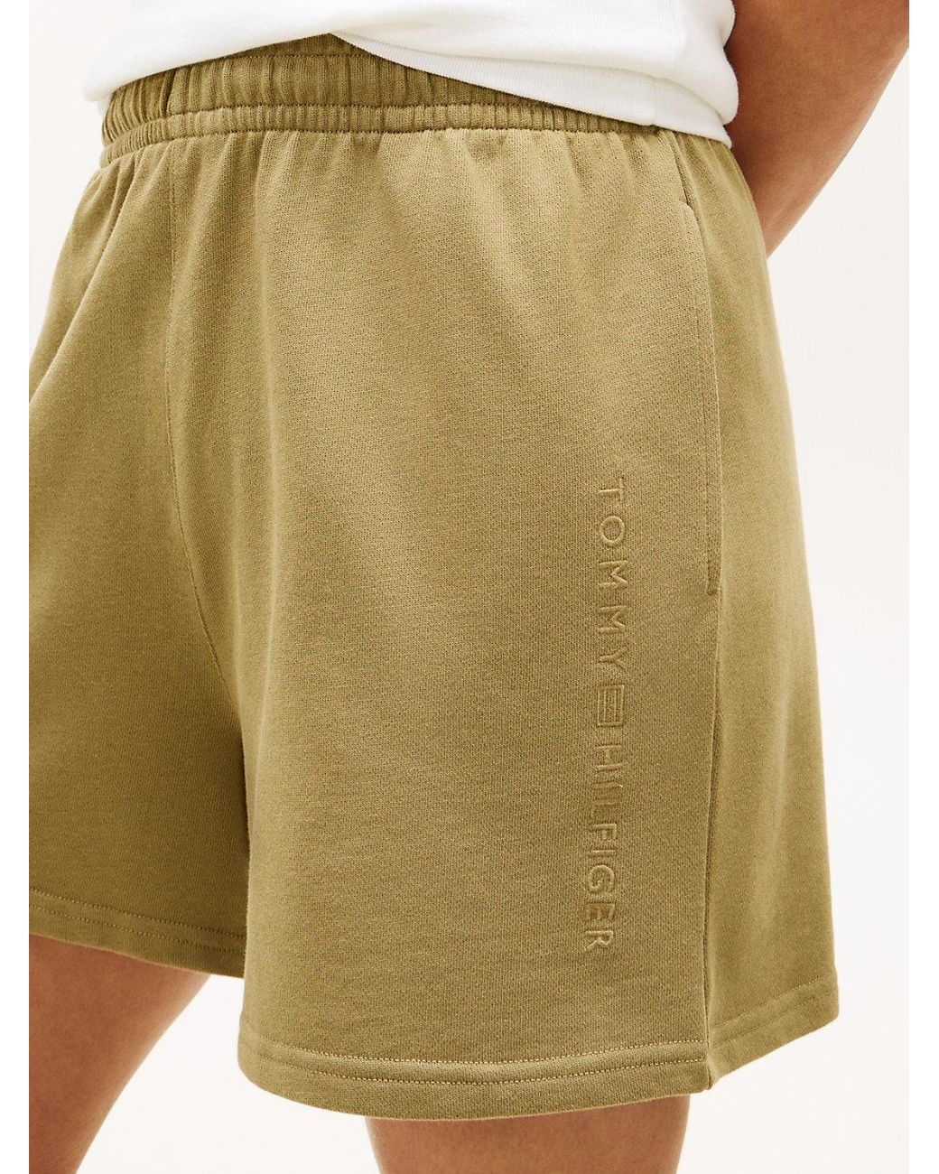 Tommy Hilfiger Natural Essential Logo Embroidery Lounge Shorts