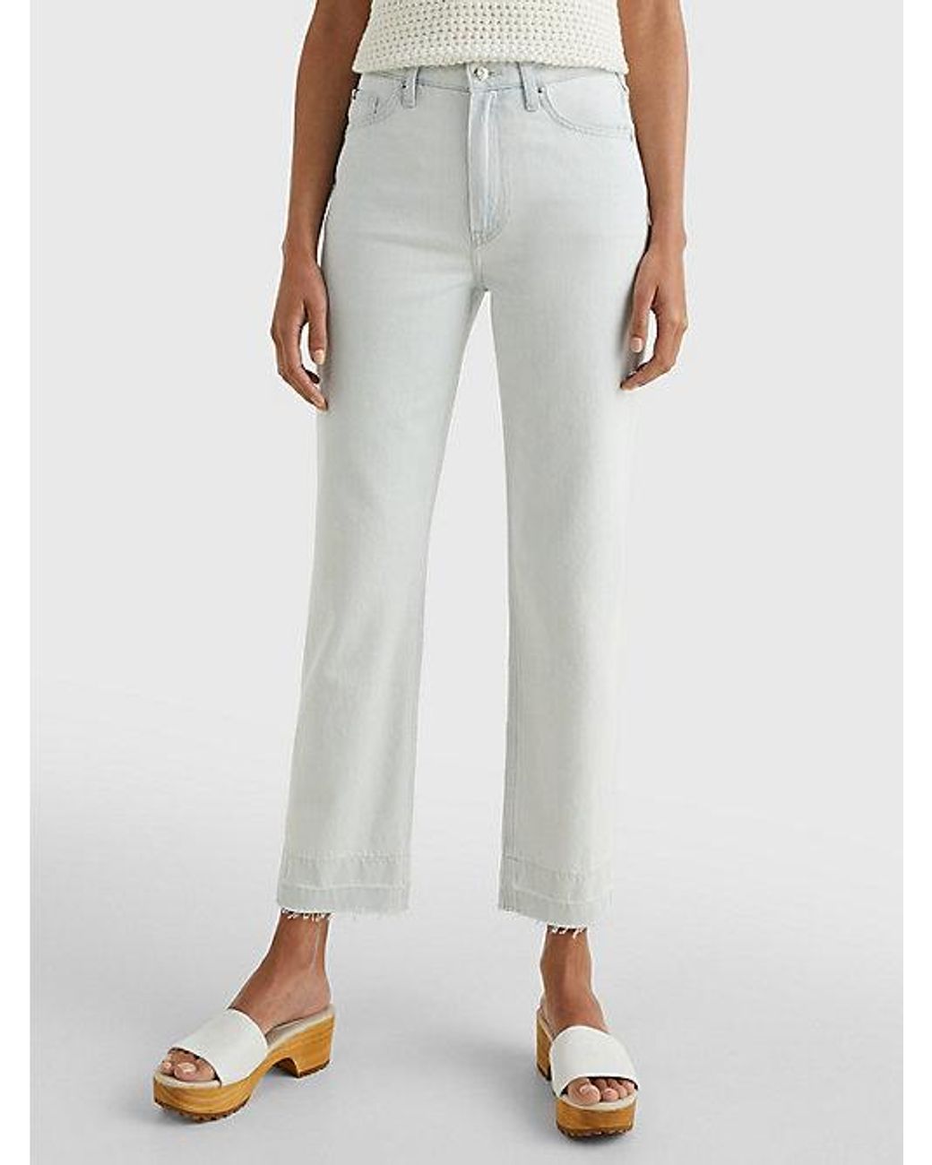 Tommy Hilfiger Classics Witte High Rise Straight Jeans | Lyst BE