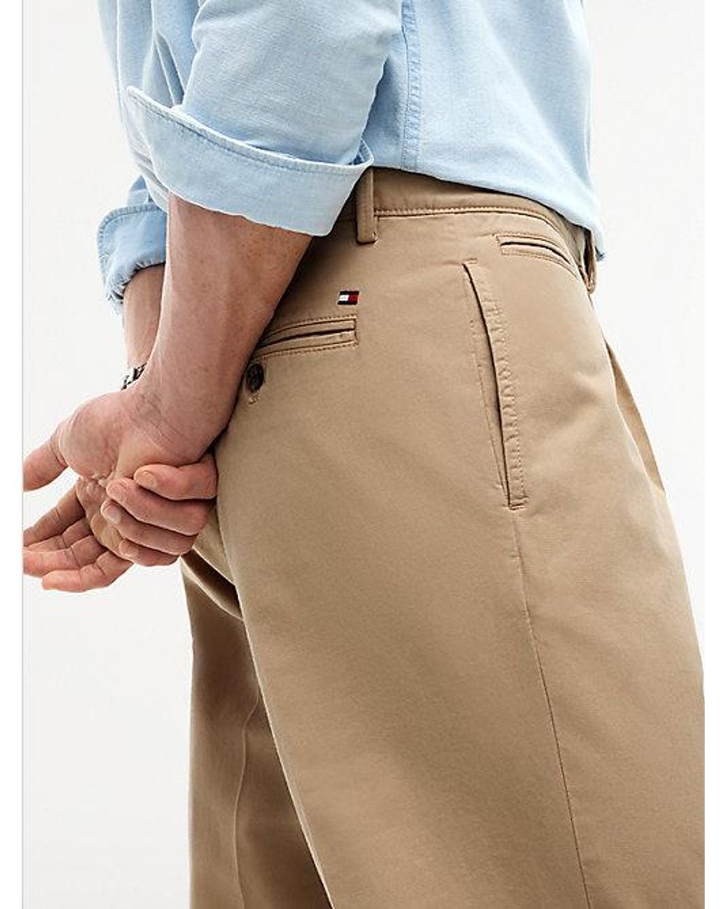 Tommy Hilfiger Natural Dover Regular Straight Leg Washed Chinos for men