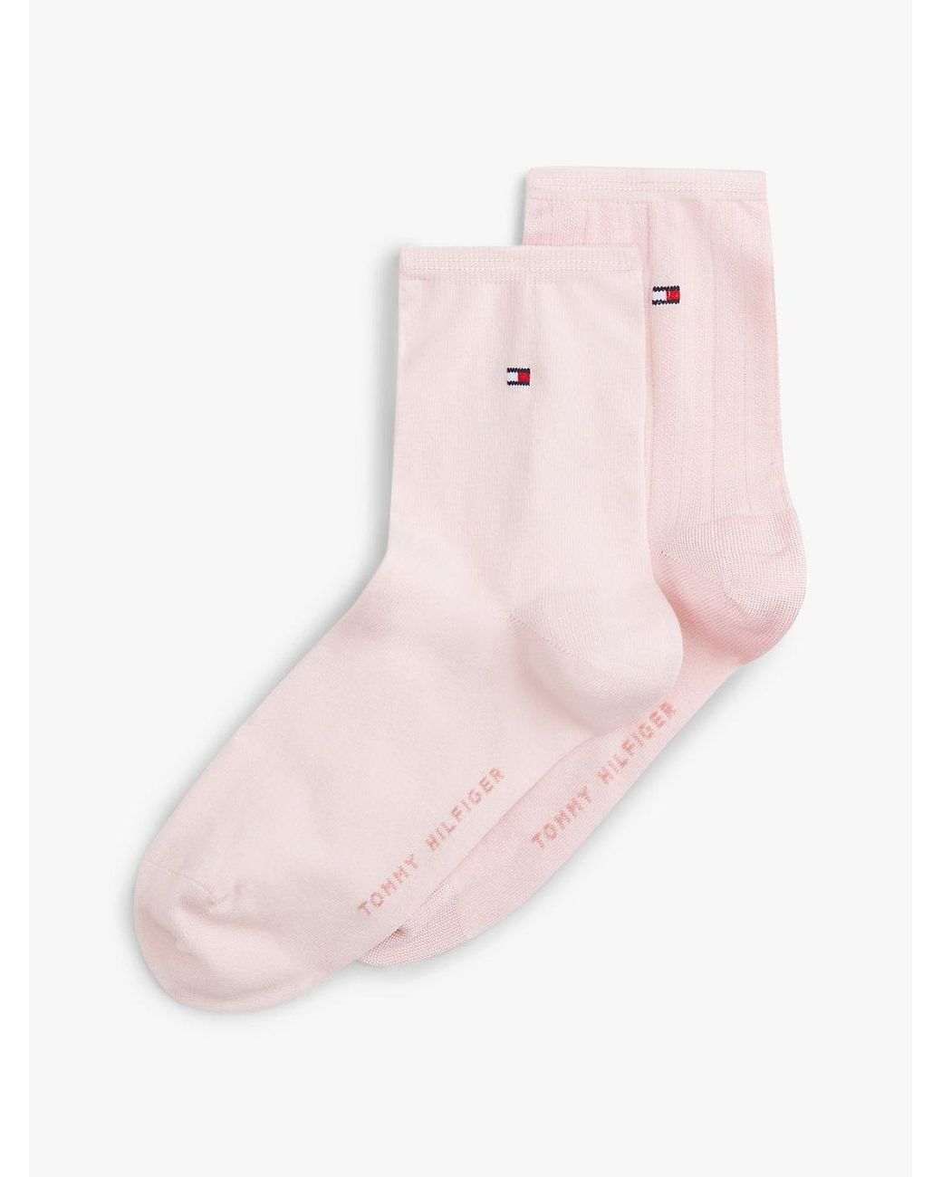 Tommy Hilfiger Pink 2-Pack Shiny Short Socks