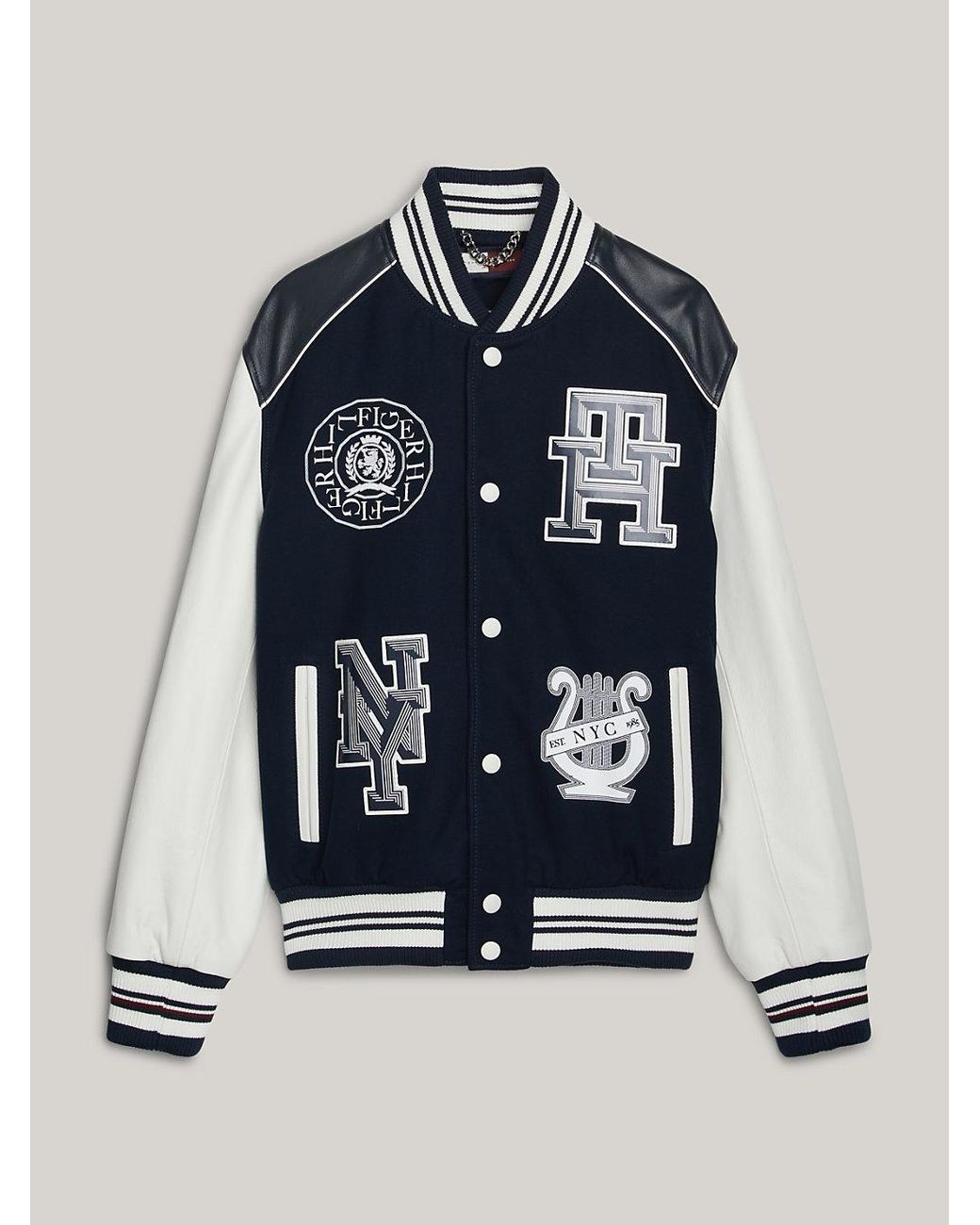Tommy Hilfiger Dual Gender Relaxed Varsity Jacket in Blue for Men 
