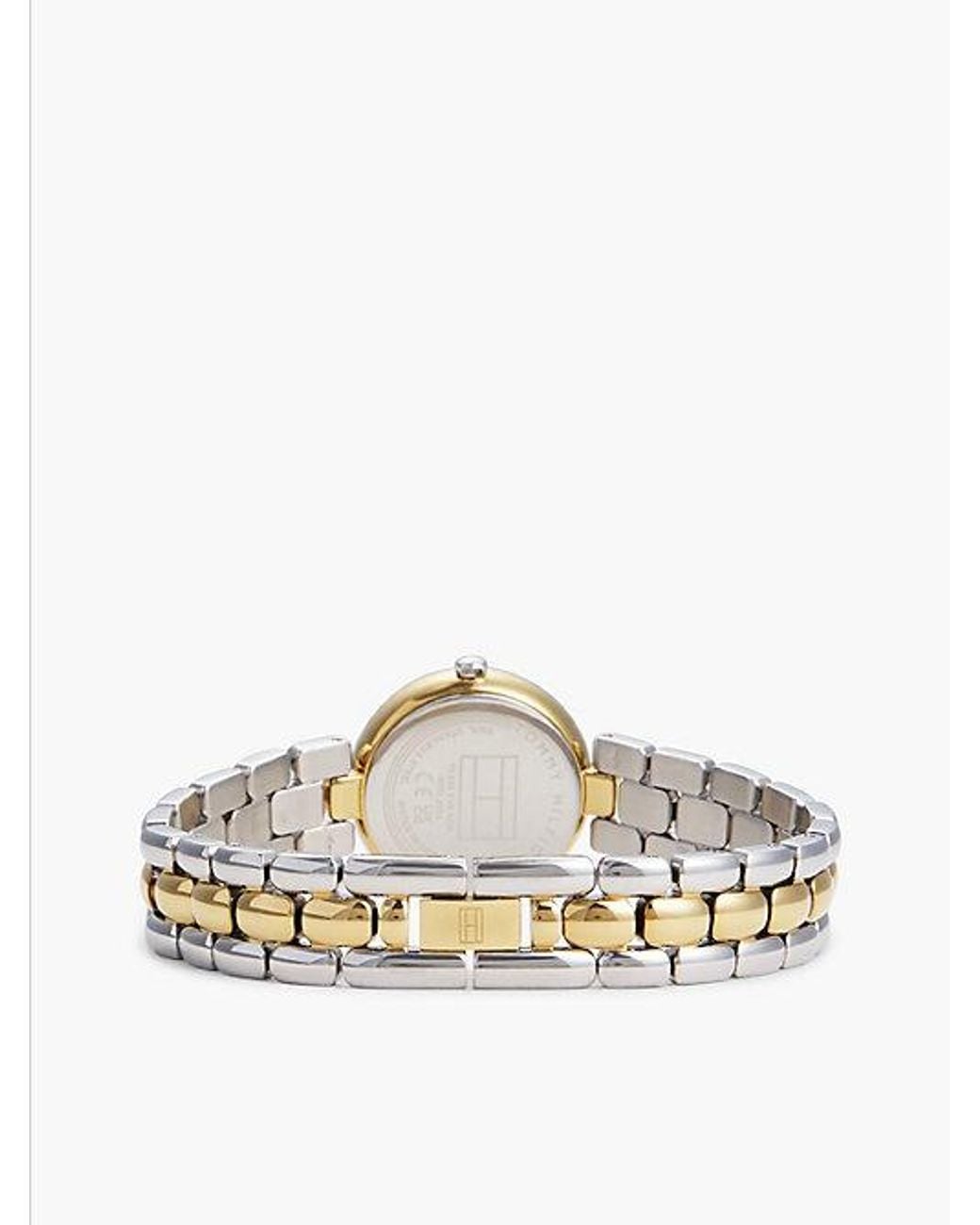 Tommy Hilfiger Metallic Dial Two Tone Plated Stainless Steel Watch