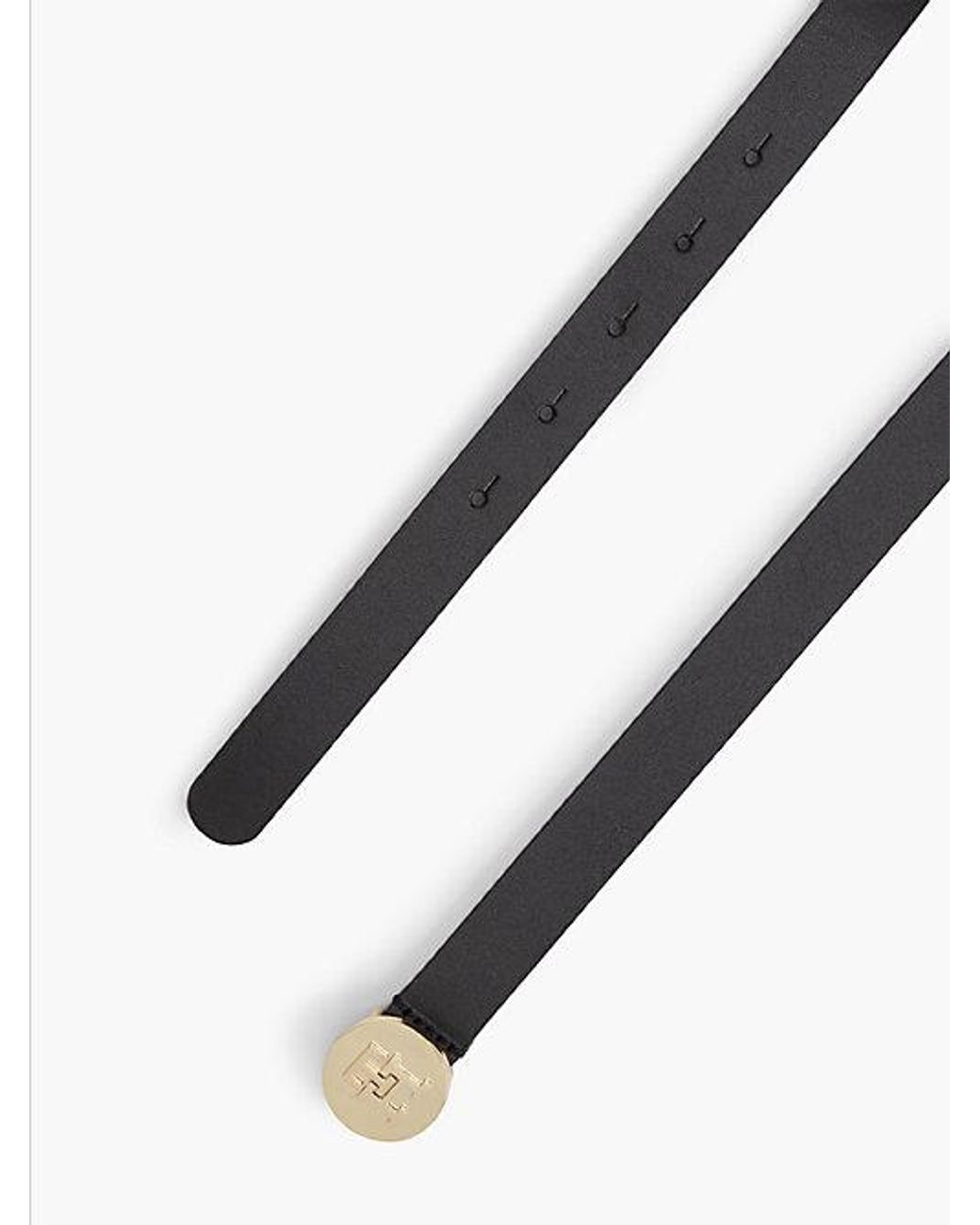 Tommy Hilfiger Multicolor Th Monogram Leather Plaque Belt