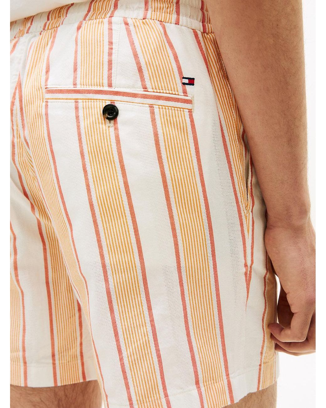 Tommy Hilfiger Natural Dover Open Weave Dobby Regular Fit Shorts for men