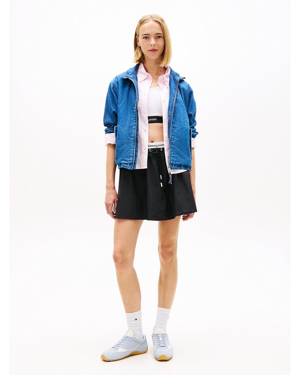 Tommy Hilfiger Blue Zip-Thru Chambray Denim Jacket