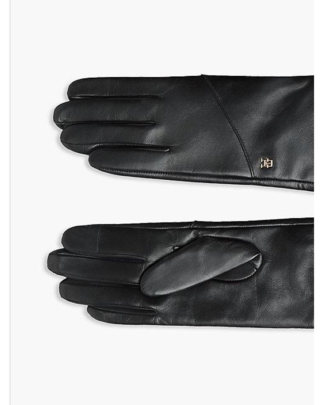 Tommy Hilfiger Black Chic Th Monogram Leather Gloves
