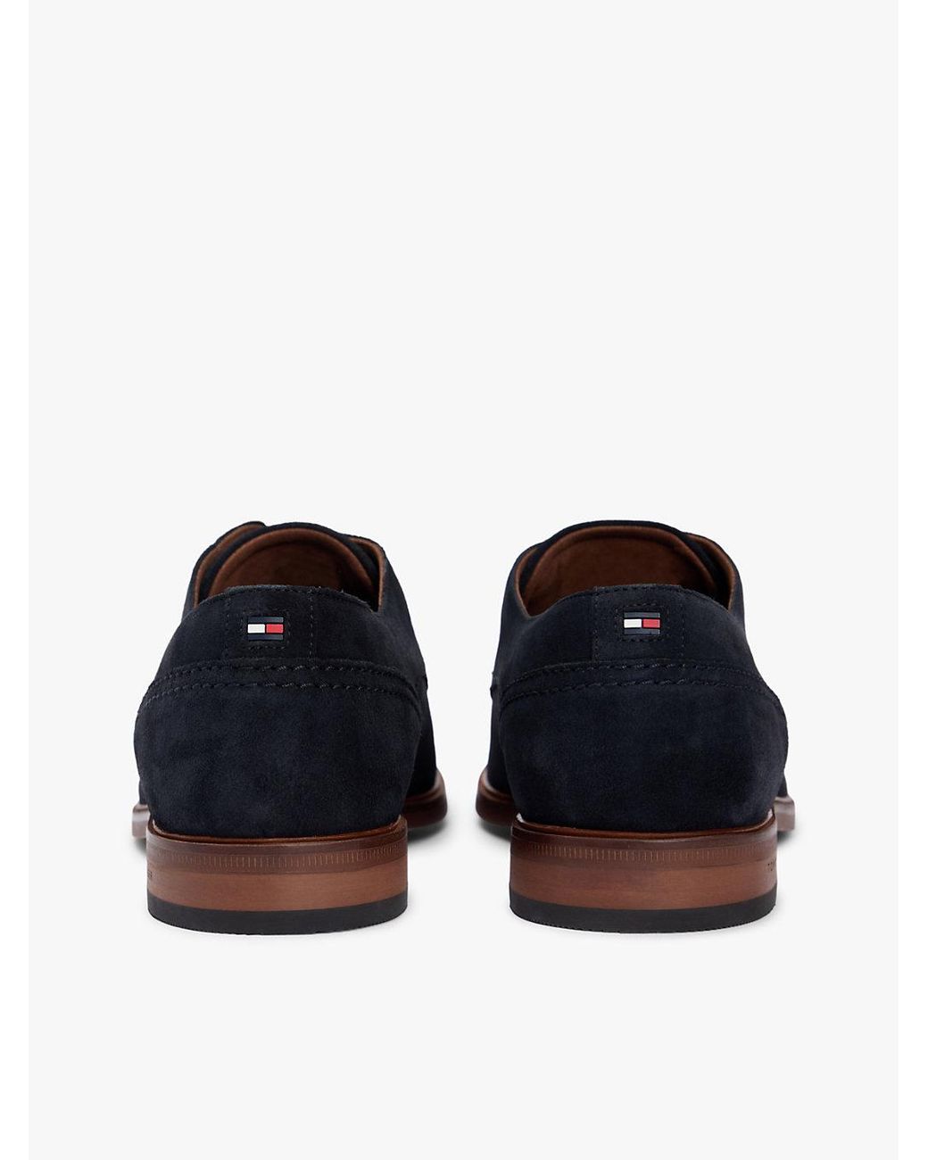 Tommy Hilfiger Blue Suede Derby Shoes for men