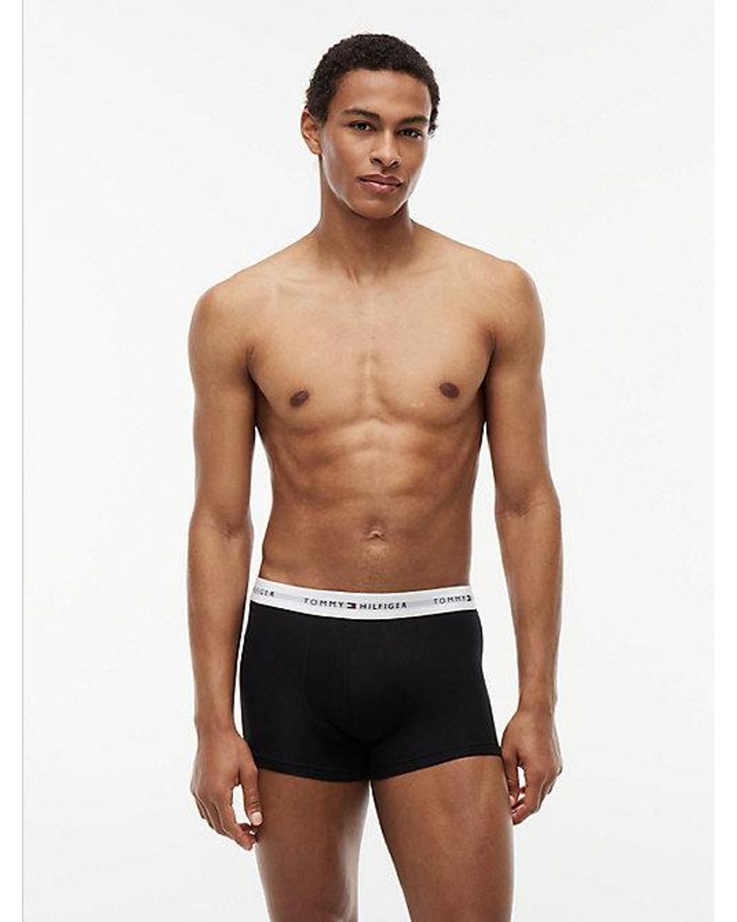 Tommy Hilfiger White 3-Pack Signature Logo Waistband Trunks for men