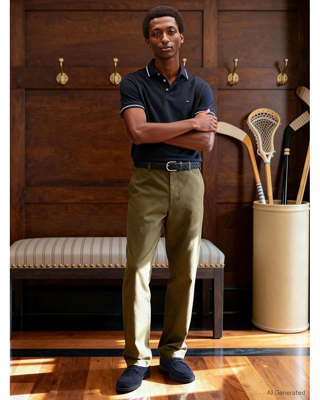 Tommy Hilfiger Blue Short Sleeve Casual Polo Shirts In Slim Fit With Stretch And Cuff Designs for men