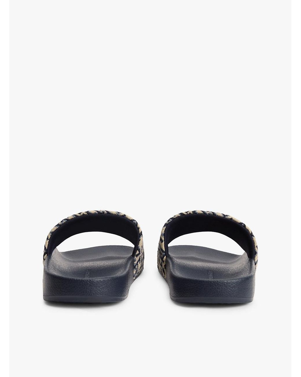 Tommy Hilfiger White Th Monogram Pool Slides