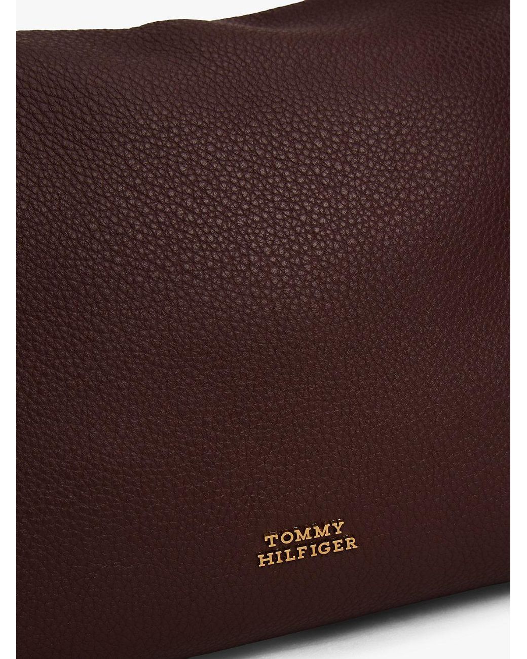 Tommy Hilfiger Brown City Leather Twist Handle Shoulder Bag