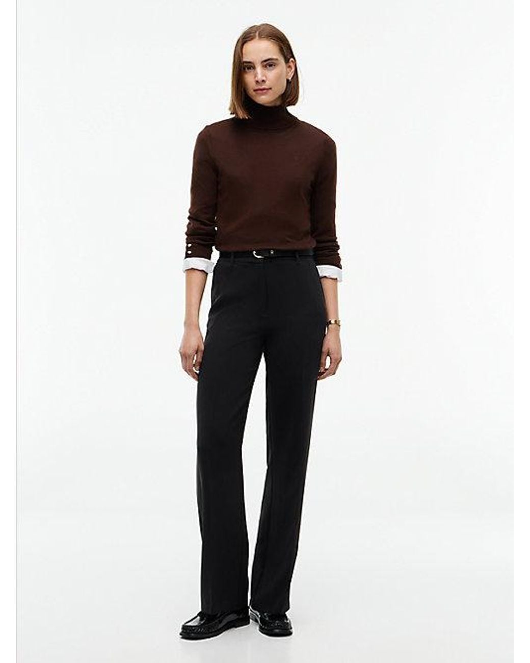 Tommy Hilfiger Red Pure Wool Slim Turtleneck Jumper
