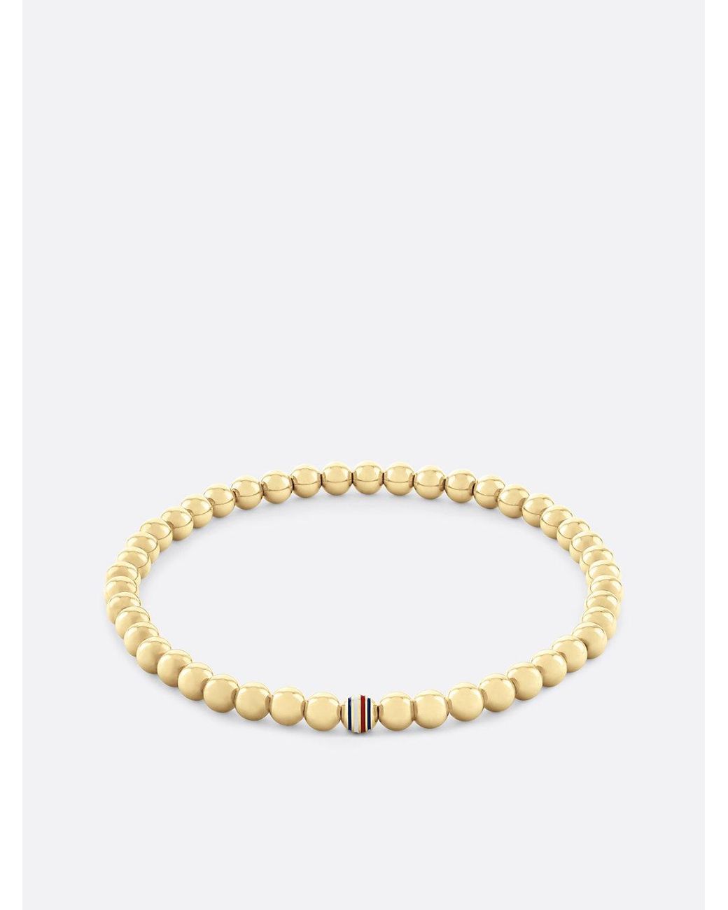 Tommy Hilfiger Metallic Gold-plated Signature Bead Bracelet