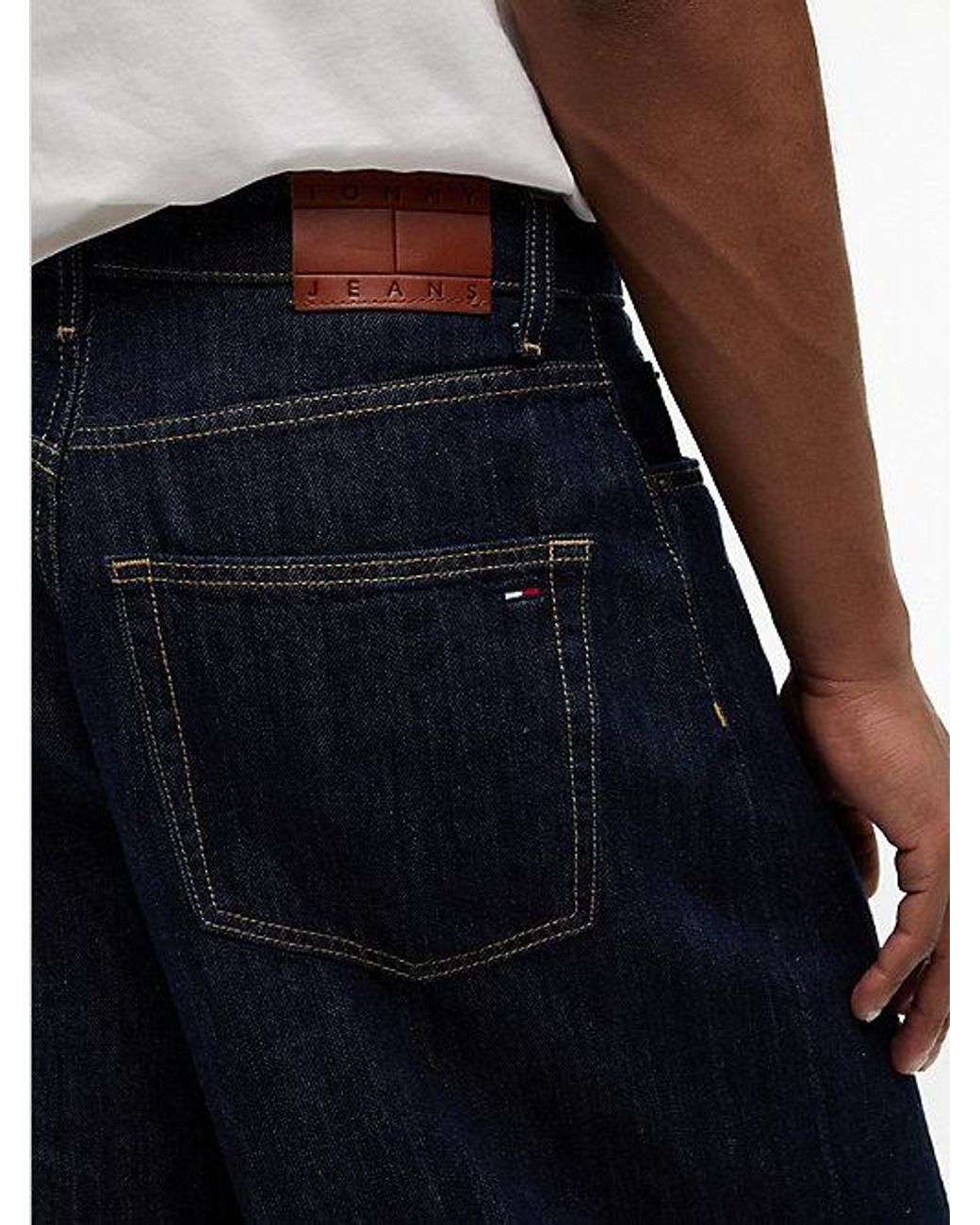 Tommy Hilfiger Blue Theo Loose Denim Shorts With Linen for men