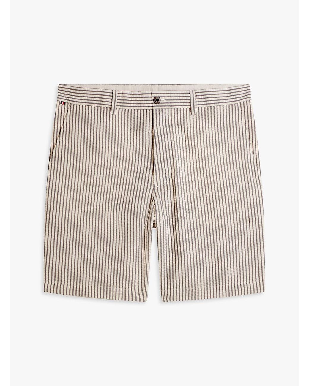 Tommy Hilfiger Blue Dover Seersucker Stripe Regular Fit Chino Shorts for men