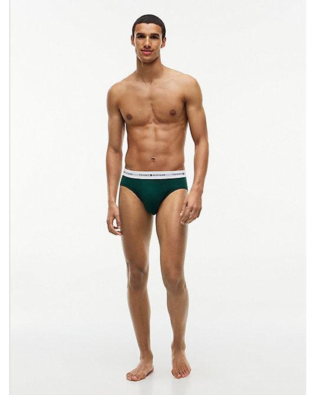 Tommy Hilfiger Blue 5 Pack Signature Repeat Logo Waistband Briefs for men