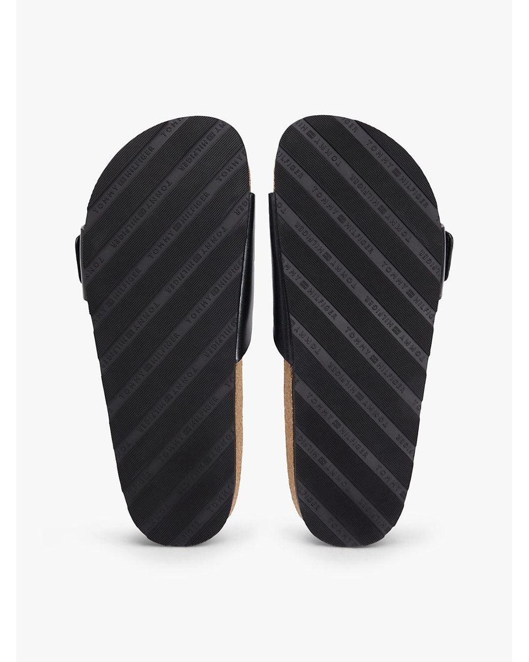 Tommy Hilfiger White Cork Footbed Slip-On Sandals