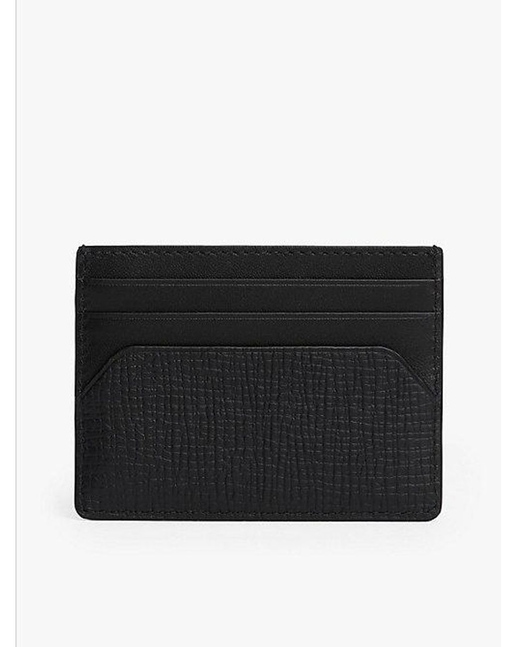 Tommy Hilfiger Black Hilfiger Flag Credit Card Holder for men