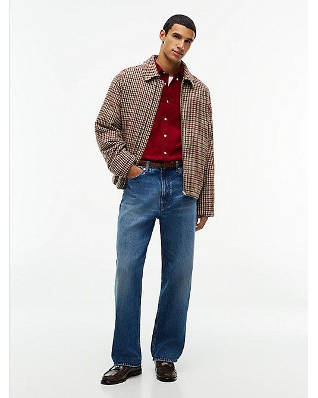Tommy Hilfiger Red Regular Fit Fine Corduroy Shirt for men