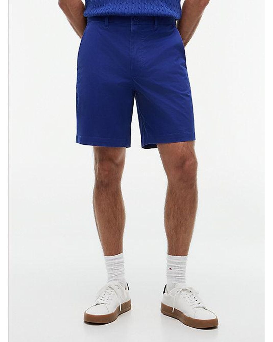 Tommy Hilfiger Blue Dover Twill Regular Fit Chino Shorts for men