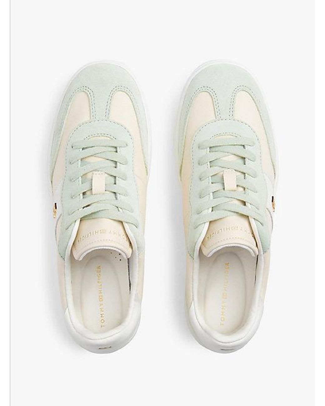 Tommy Hilfiger White Th Monogram Mixed Texture Trainers