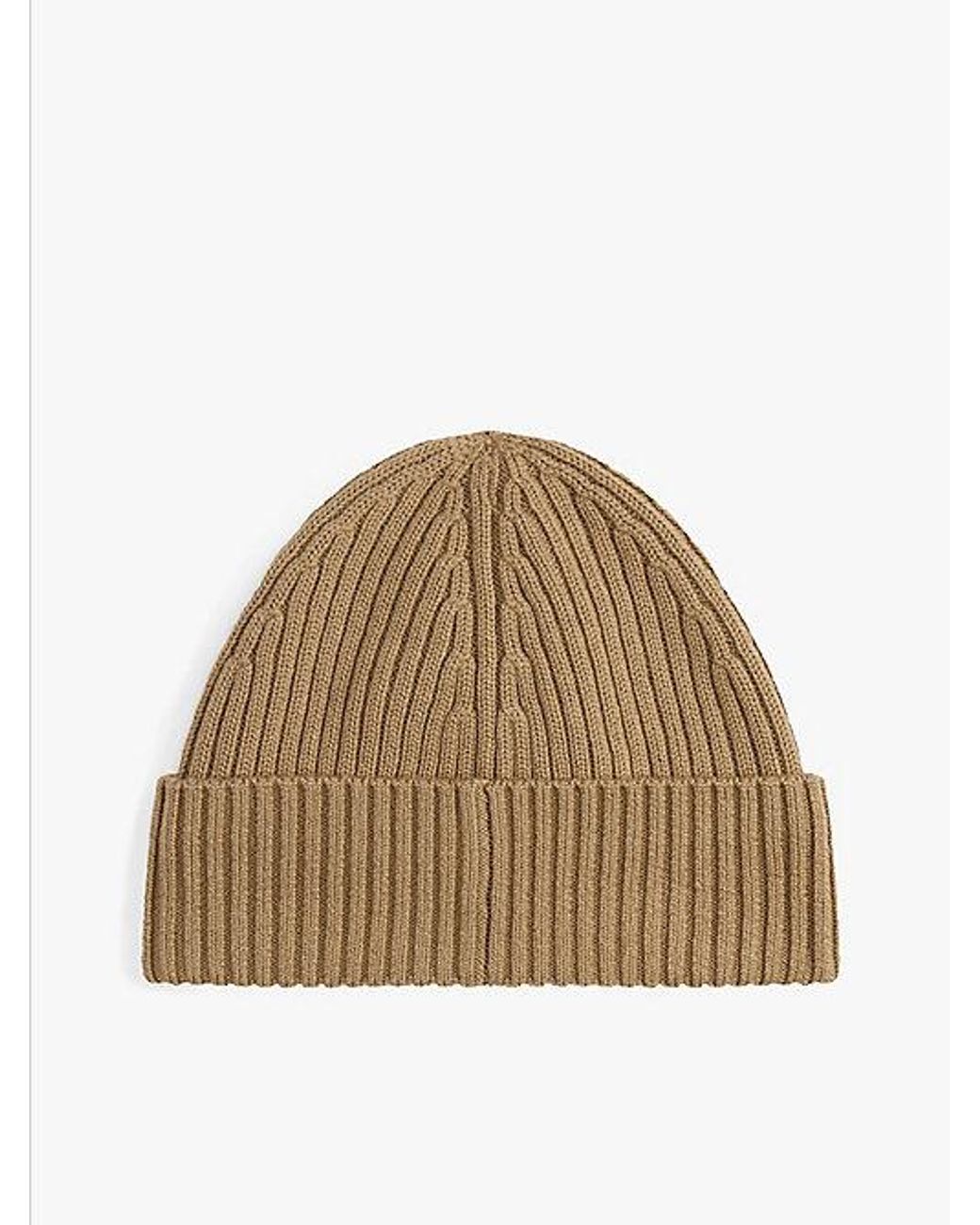 Tommy Hilfiger Natural Hilfiger Flag Pure Wool Beanie for men