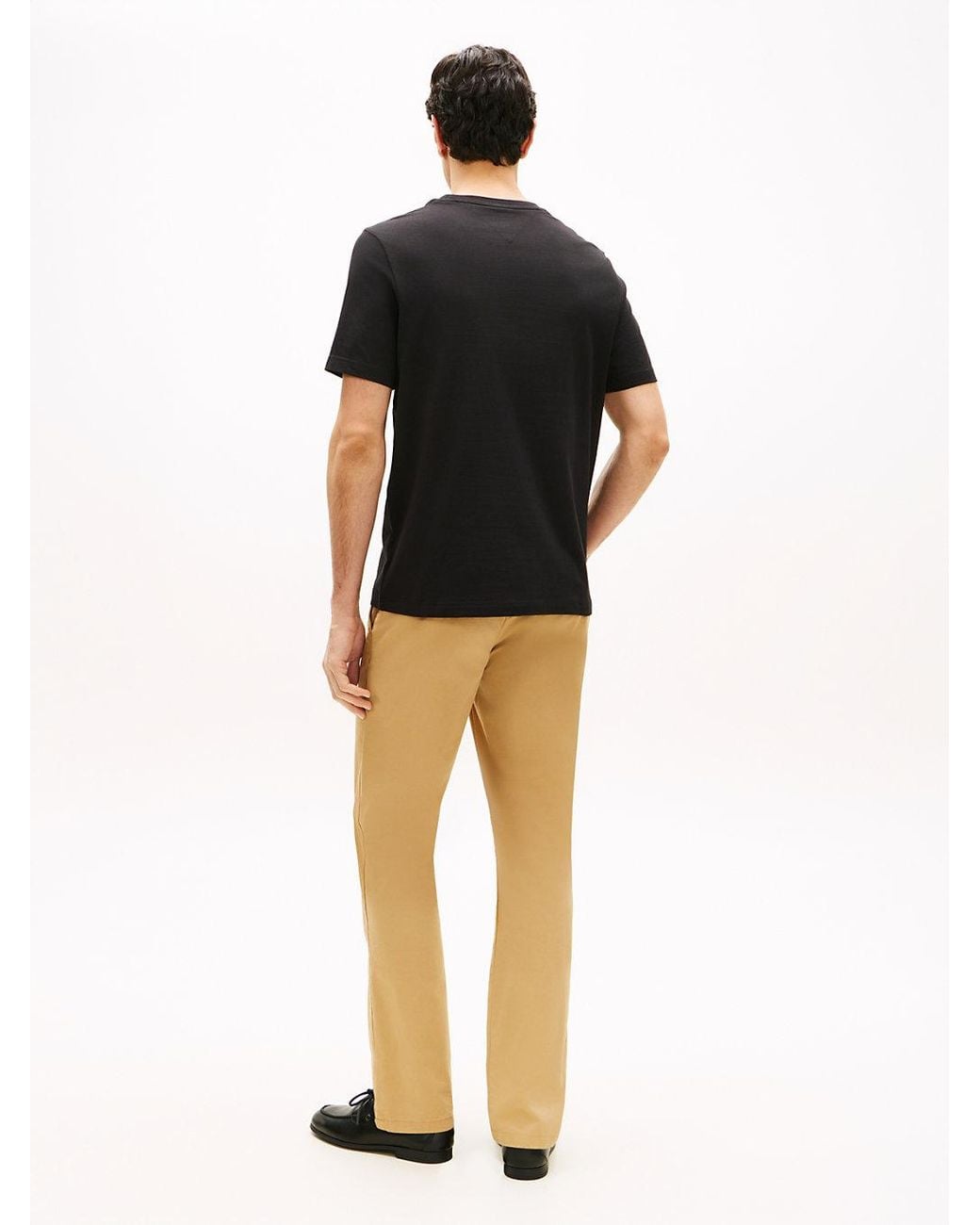 Tommy Hilfiger Black Jersey Logo T-Shirt for men