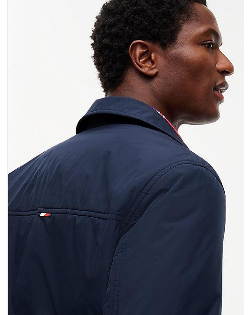 Tommy Hilfiger Blue Packable Lightweight Shirt Jacket for men