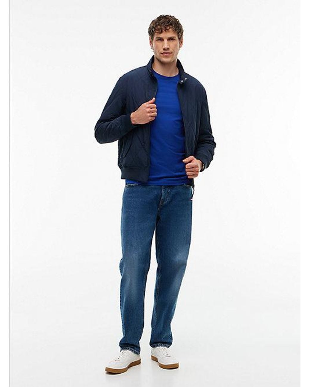 Tommy Hilfiger Blue Flag Embroidery Slim Jersey T-Shirt for men