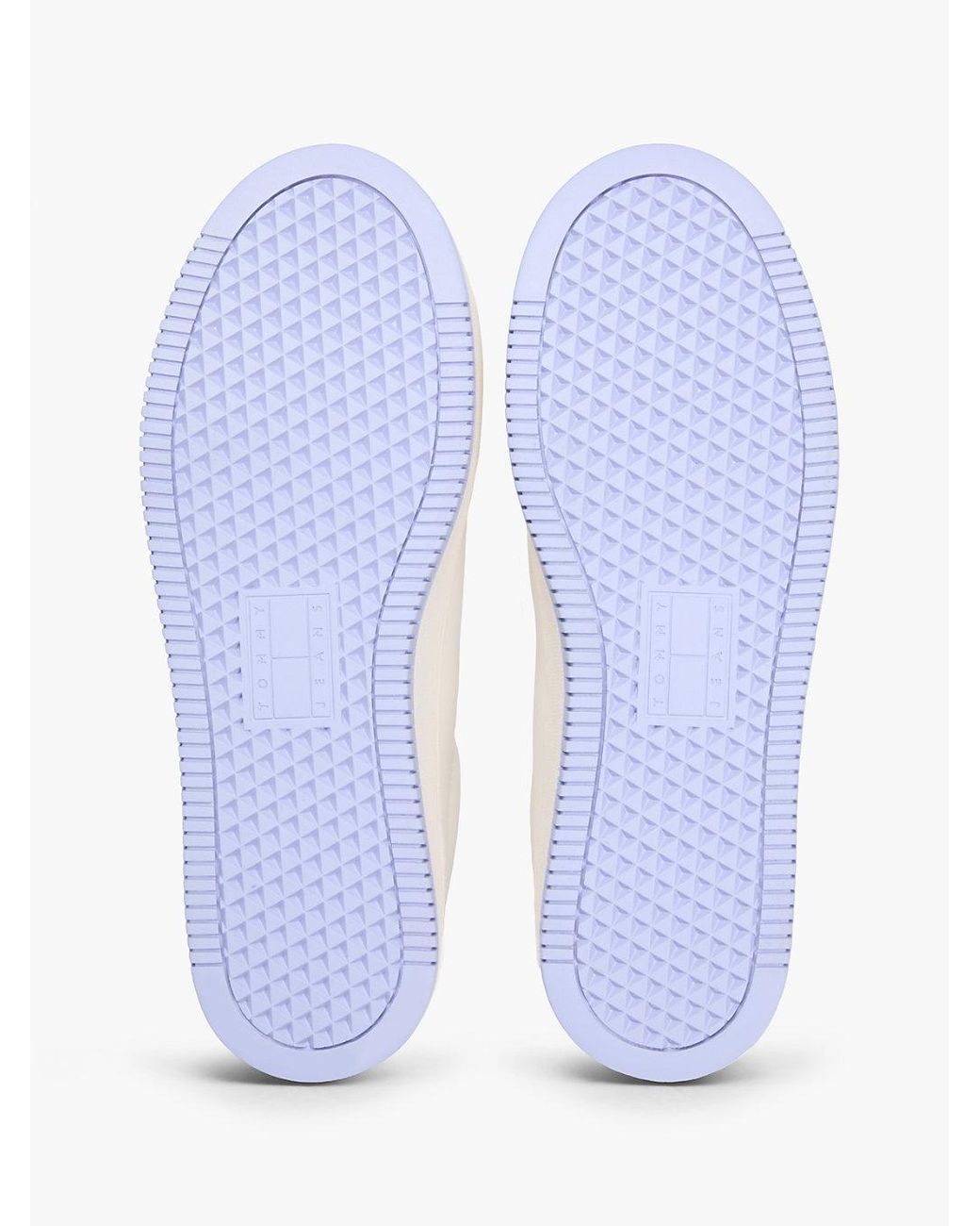 Tommy Hilfiger White Essential Logo Platform Trainers With Leather