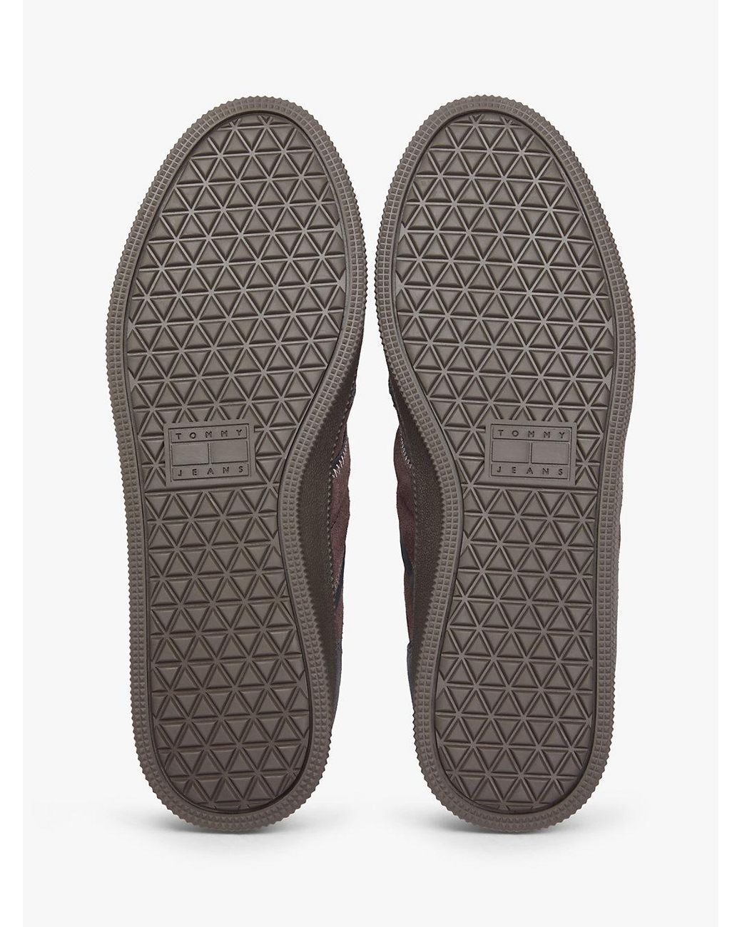 Tommy Hilfiger Brown The Greenwich Suede Logo Trainers for men