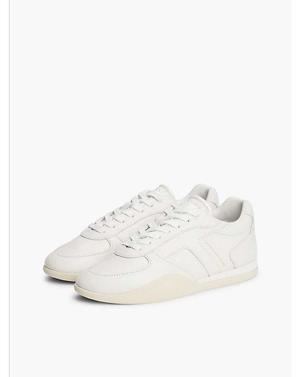 Tommy Hilfiger White Leather Vintage Low Profile Trainers