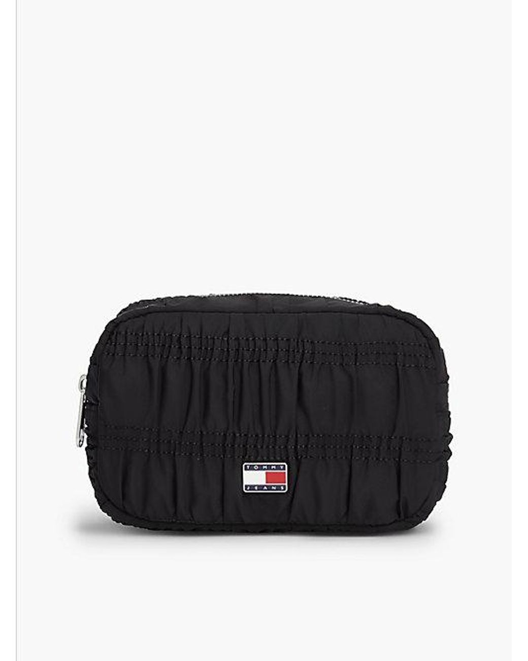 Tommy Hilfiger Black Tommy Jeans Logo Plaque Ruched Washbag