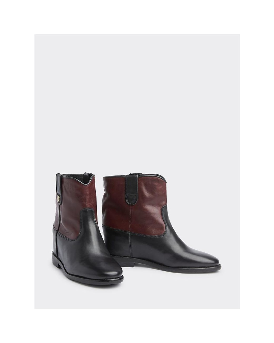 tommy hilfiger leather ankle boots