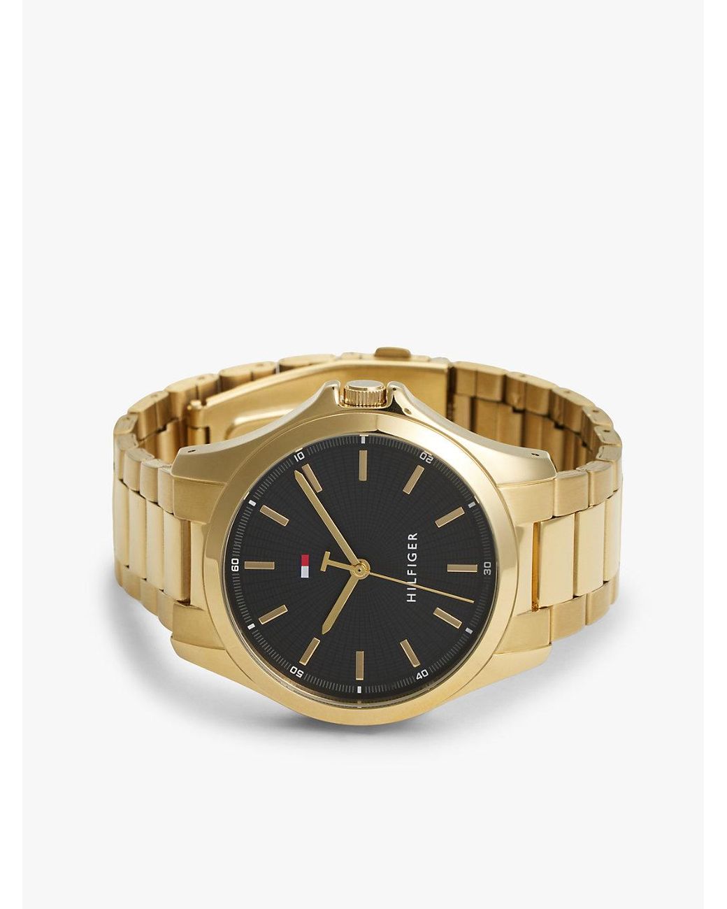 Tommy Hilfiger Metallic Dial-Plated Chain-Link Watch for men