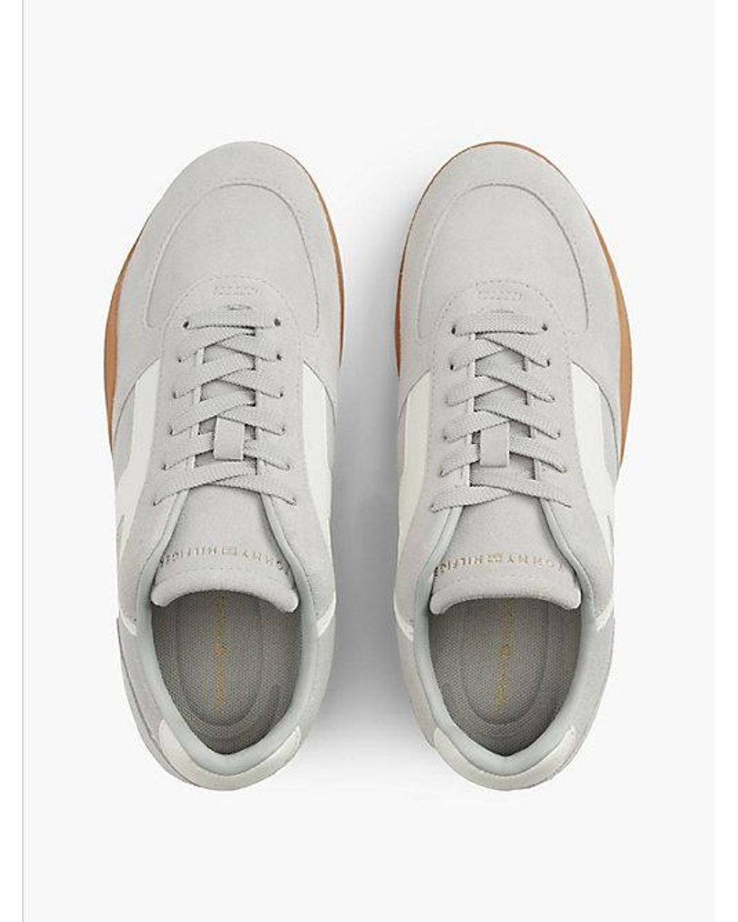 Tommy Hilfiger White Suede Vintage Low Profile Trainers